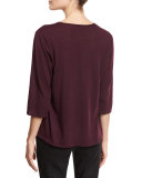 Luxe Featherweight Merino V-Neck Top, Raisonette