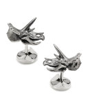 Silver Triceratops Dinosaur Cuff Links