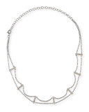 Two-Strand Diamond Bar Choker Necklace, 15"
