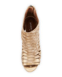Greece Laser-Cut Open-Toe Bootie