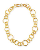 24k Gold-Plated Bronze Coronation Necklace, 18"