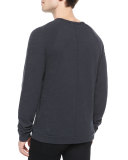 Raglan-Sleeve Knit T-Shirt, Black