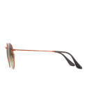 Gradient Round Metal Sunglasses
