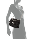 Bex Small Quilted Flap Shoulder Bag, Black