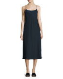 Bias-Cut Midi Slip Dress