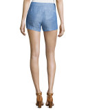 Merci Chambray Linen Shorts