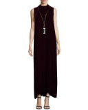 Ellen Sleeveless Mock-Neck Column Dress