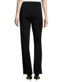 Mid-Rise Wide-Leg Pants, Black 