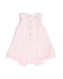 Sleeveless Knit Cotton Dress w/ Bloomers, Pink, Size 3M-2