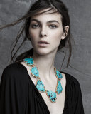 18k Gold Turquoise Necklace with Diamonds