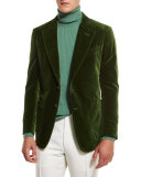 Shelton Base Velvet Sport Jacket, Grass Green