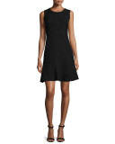 Harlow Sleeveless Fit-&-Flare Dress, Black
