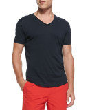 Jersey V-Neck T-Shirt, Navy 