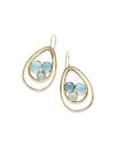 18K Rock Candy Pear-Shaped Wire Earrings in Midnight Rain 