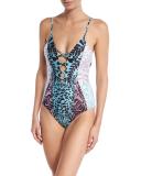 Verbena Cross-Front One-Piece Swimsuit