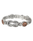 Men's Sterling Silver & Copper Coin Bracelet
