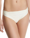 Ruched-Front Hipster Swim Bottom, Chantilly