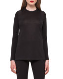 Cashmere Crewneck Tunic Sweater