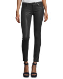 Verdugo Coated Ultra-Skinny Jeans, Charcoal