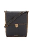 Bridle Men's House Check & Leather Medium Satchel Bag, Black