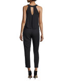 Stella Sleeveless Popover Jumpsuit, Black