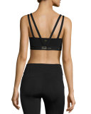 Double-Strap Sports Bra, Black