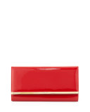 Maia Patent Leather Clutch Bag, Red
