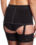 Saperlpopette Mini-Skirt Garter Belt, Houndstooth