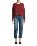 Cashmere Uneven-Hem Sweater