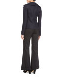 Nokbo Structured-Lapel Tie Jacket, Dark Navy