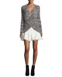 Stretch Twill Eyelet Skirt, White