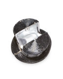 Top Hat Crystal Clutch Bag, Jet Multicolor