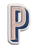 "P" Leather Sticker for Handbag