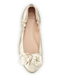 Blossom Metallic Ballerina Flat