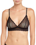 Sweet Treats Geometric Lace Soft Bra, Black