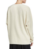 Wilden Long-Sleeve V-Neck Tunic, White Rose