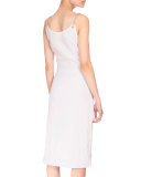 Isar Sleeveless Button-Front Dress, Optic White