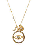 Evil Eye Talisman Pendant Necklace, 16"