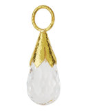 Faceted White Topaz Eggplant Pendant