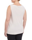 Zampillo Stretch Jersey Tank, Ice Beige, Plus Size