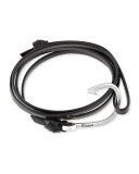 Hook Leather Bracelet, Black 