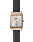 The Cass Leather Strap Watch, Black