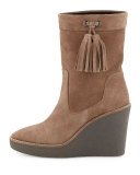 Viola Suede Wedge Bootie