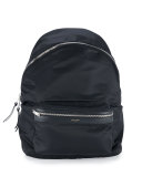 Men's Solid Nylon Backpack, Black
