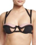 Batifolage Strappy Balconette Bra, Black Pattern