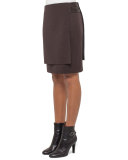 Massai-Side Layered A-Line Skirt, Date