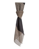 Bicolor Cheetah-Print Scarf, Steppe/Date