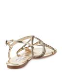 Nickel Chain Strappy Flat Sandal