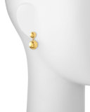 24K Gold Lentil Drop Earrings