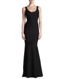Scoop-Neck Bandage Mermaid Gown